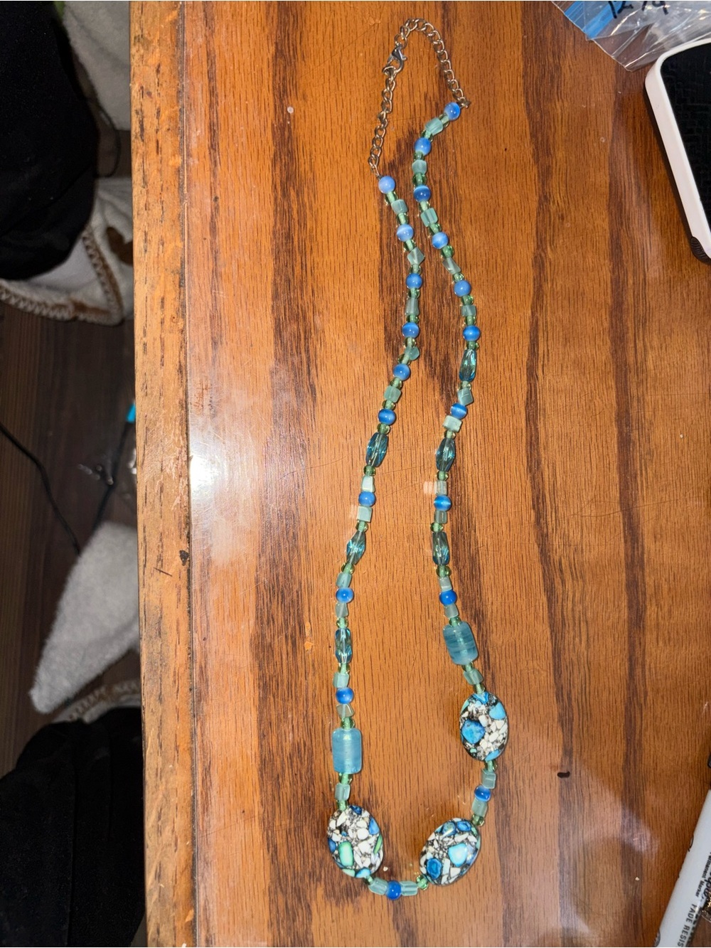 Hand made blue mosaic turquoise 12 3/4 inches
